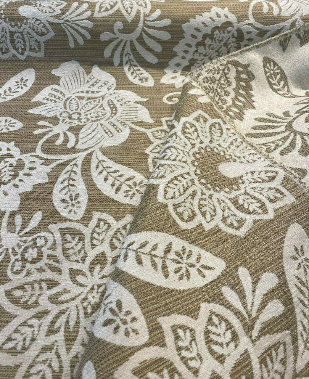 1 Yard Upholstery Chenille Fabric Count Floral Rust Soft Durable 75% Polyester 25% Acrylic Chenille 58 Inch Width